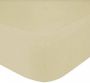 Home bedding Premium hoeslaken-jersey-100% katoen-stretch-Lits-jumeaux-200x220+40cm- geschikt voor boxspring- Ivoor - Thumbnail 2