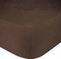 Home bedding Premium hoeslaken- jersey- stretch-Lits-Jumeaux- 190x220+40cm- geschikt voor boxspring- Donker Bruin - Thumbnail 2