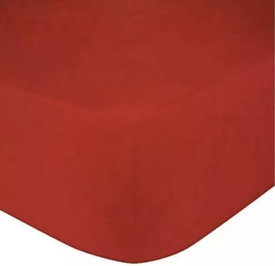 Home bedding Premium -Jersey hoeslaken stretch Lits-jumeaux Hoeslaken 190x220 +40 cm- geschikt voor boxspring- 100% katoen -‎ Rood - Foto 1