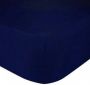 Home bedding Premium-Jersey hoeslaken stretch Lits-jumeaux Hoeslaken 190x220 +40cm 100% katoen- geschikt voor boxspring- donker blauw - Thumbnail 2