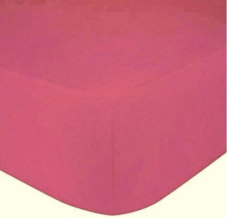 Home bedding Premium Jersey hoeslaken stretch Lits-jumeaux Hoeslaken 190x220 +40cm-geschikt voor boxspring 100% katoen -‎ Roze