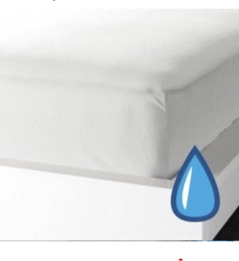Home bedding Waterdicht Matrasbeschermer-Hoeslakenbadstof-Antibacteriëel-Rondom Elastiek -Wit 2Pesoons- Lits-jumeaux -200x200-cm- geschikt voor boxspring