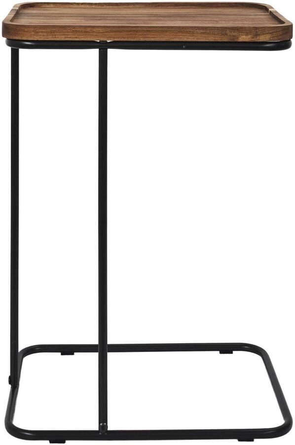 HOME DECO FACTORY Bijzettafel acacia hout metaal H55 cm industrieel