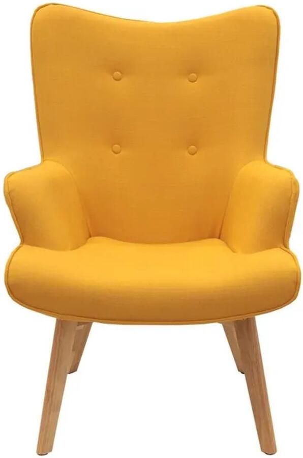HOME DECO FACTORY Design fauteuil helsinki 100cm Geel