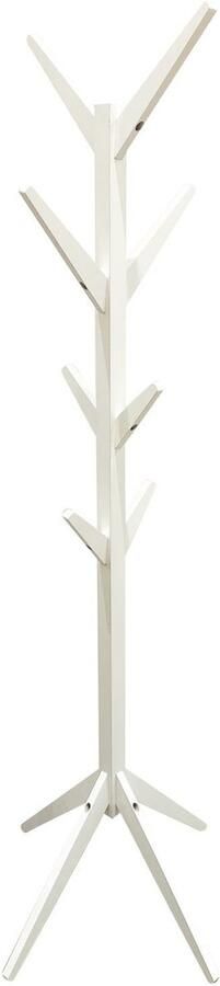HOME DECO FACTORY Kapstok wit hout 8 haken 178 cm staand