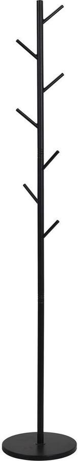 HOME DECO FACTORY Kapstok zwart metaal 7 haken 173 cm staand