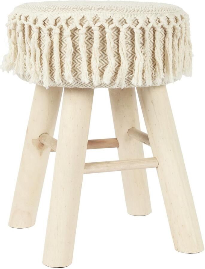 HOME DECO FACTORY Krukje hout beige bohemian ibiza decoratie