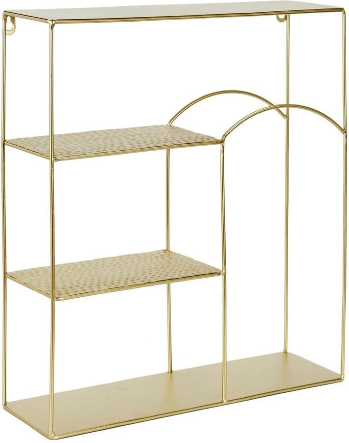 HOME DECO FACTORY Wandplank wandrek Roma Arte goud metaal 44 x 12 x 45 cm
