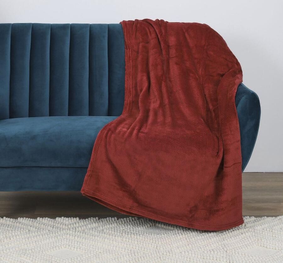 HOME DECO FACTORY Zachte Fleece Deken voor op de Bank – Warme en Ademende Fleece Deken voor Slaapkamer Sofa en Bed – Ideaal voor Koude Avonden Comfortabel en Lichtgewicht Machinewasbaar - Foto 2