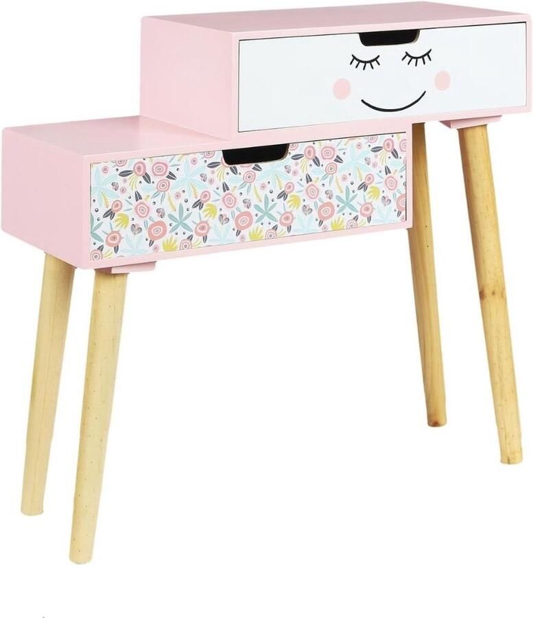 Home Deco Kids kinder nachtkastje roze & bloemen