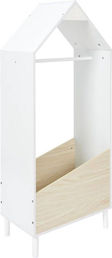 Home Deco Kids Kinder kledingkast wit 48x116x30 cm