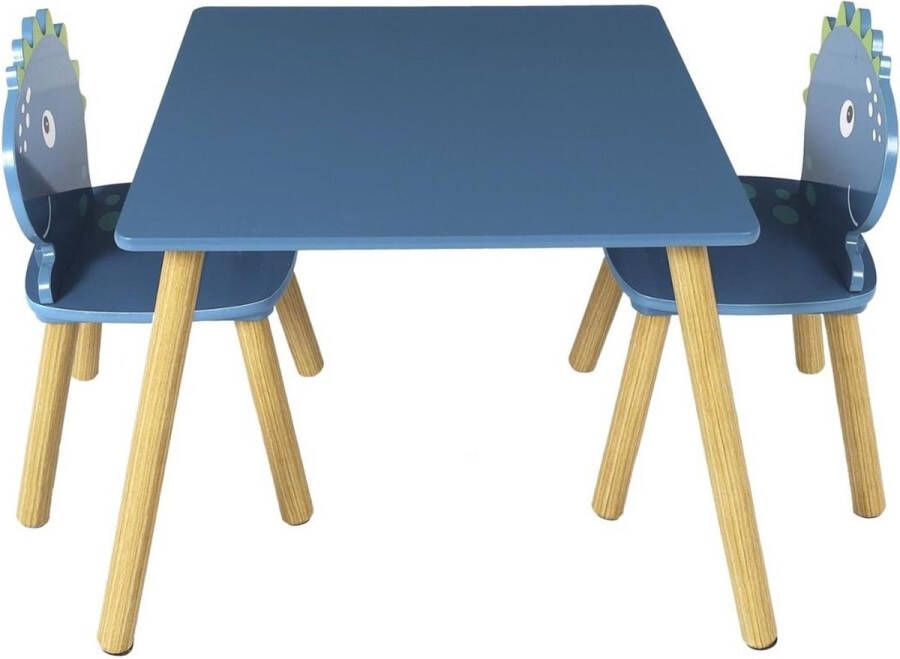 Home Deco Kids Kindertafel met 2 Dinosaurus stoeltjes