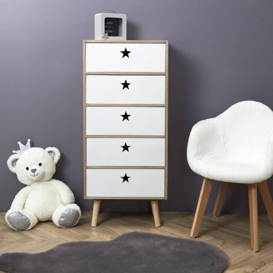 Home Deco Kids Like a star kleding ladekast 5 lades small