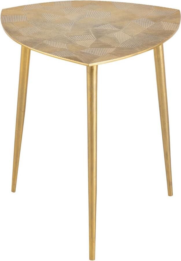 Home decorations SVJ Bijzettafel 35 x 35 x 46 cm Aluminium Goud