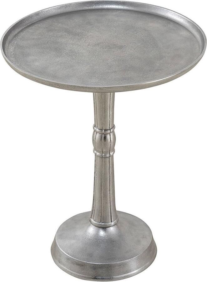 Home decorations SVJ Bijzettafel Rond 44 x 44 x 52 cm Aluminium Zilver