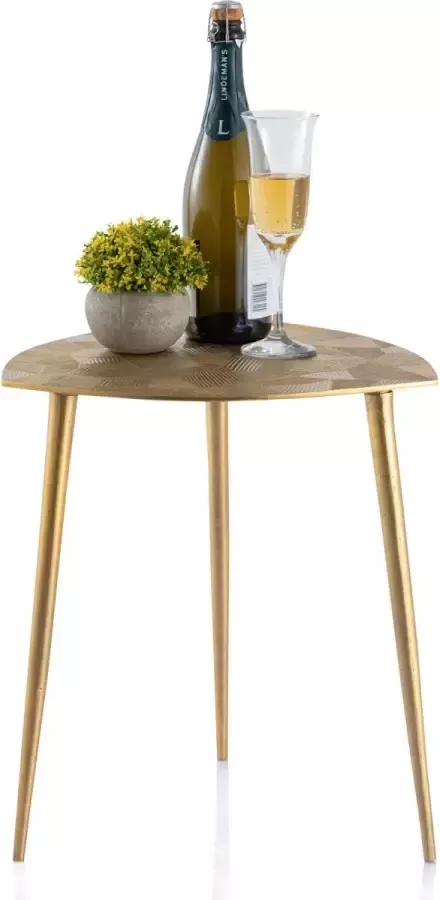 Home decorations SVJ Bijzettafel 35 x 35 x 46 cm Aluminium Goud - Foto 2