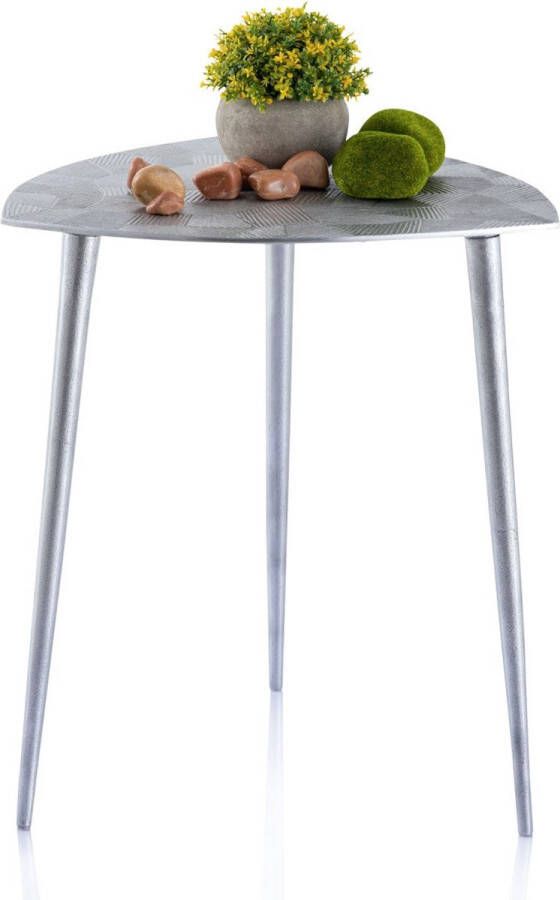 Home decorations SVJ Bijzettafel 35 x 35 x 46 cm Aluminium Zilver