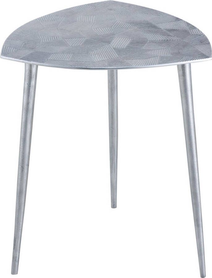 Home decorations SVJ Bijzettafel 35 x 35 x 46 cm Aluminium Zilver - Foto 2