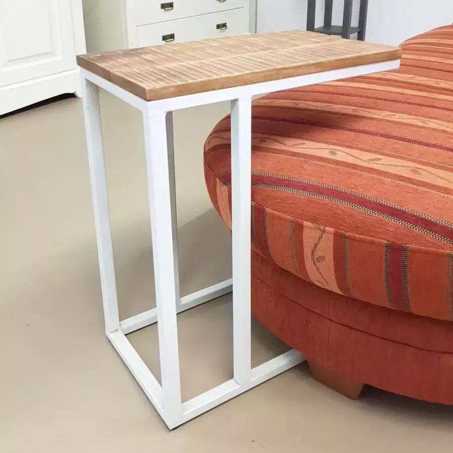 Home decorations SVJ Bijzettafel Rechthoekig 25 x 25 x 61 cm Metaal Wit