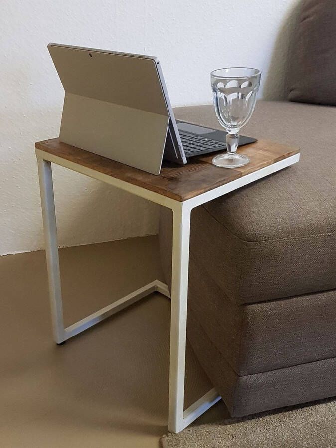 Home decorations SVJ Bijzettafel Rechthoekig 30 x 40 x 48 cm Metaal Wit Set van 2 - Foto 2