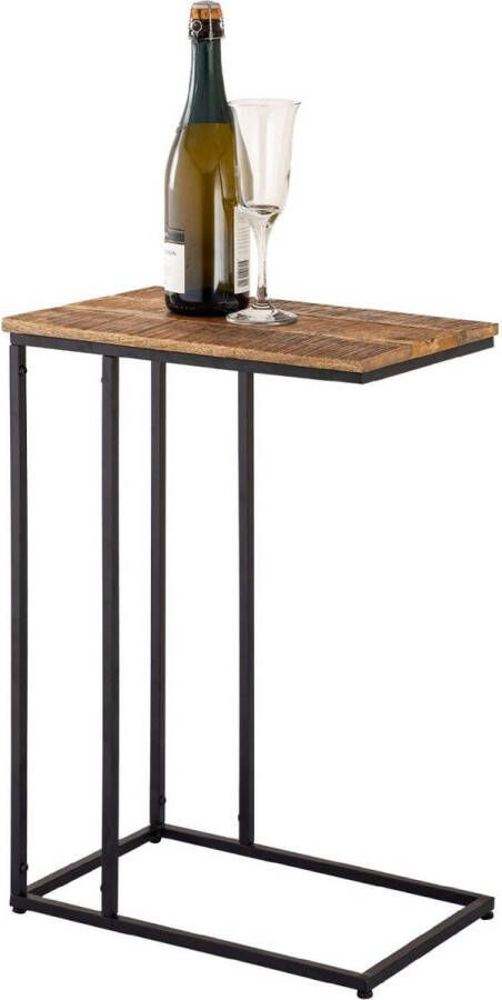 SVJ Home Decorations SVJ Bijzettafel Rechthoekig 40 x 25 x 61 cm Metaal Zwart - Foto 2