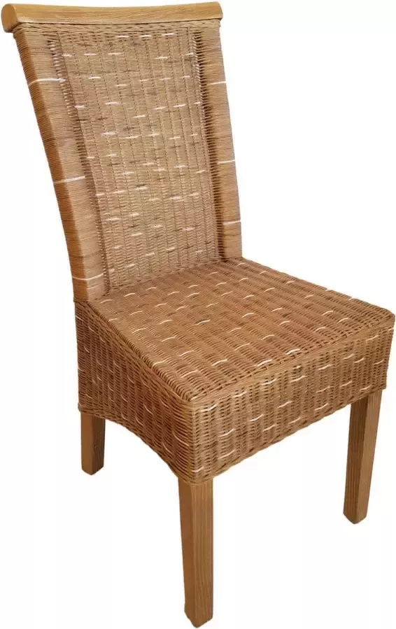 SVJ Home Decorations SVJ Eetkamerstoel Rechthoekig 54 x 47 x 97 cm Rotan Bruin