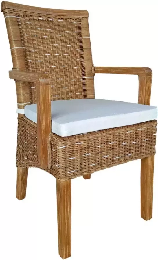 Home decorations SVJ Eetkamerstoel Rechthoekig 57 x 54 x 97 cm Rotan Bruin