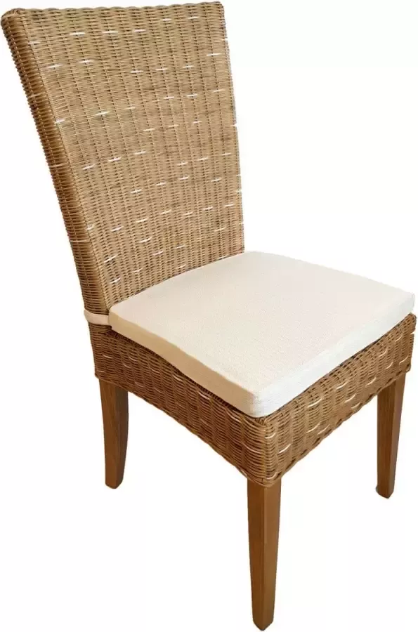 Home decorations SVJ Eetkamerstoel Rechthoekig 60 x 48 x 98 cm Rotan Lichtbruin