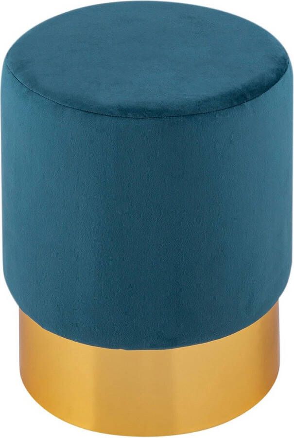 Home decorations SVJ Kruk Rond 31 x 31 x 43 cm Polyester Blauw