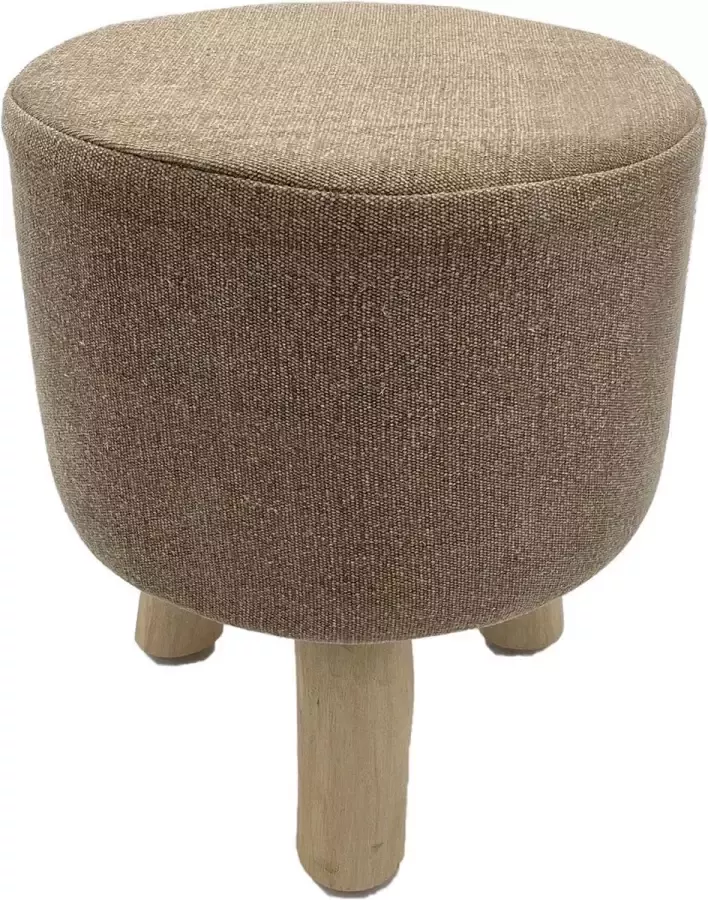 Home decorations SVJ Kruk Rond 35 x 35 x 45 cm Teakhout Bruin