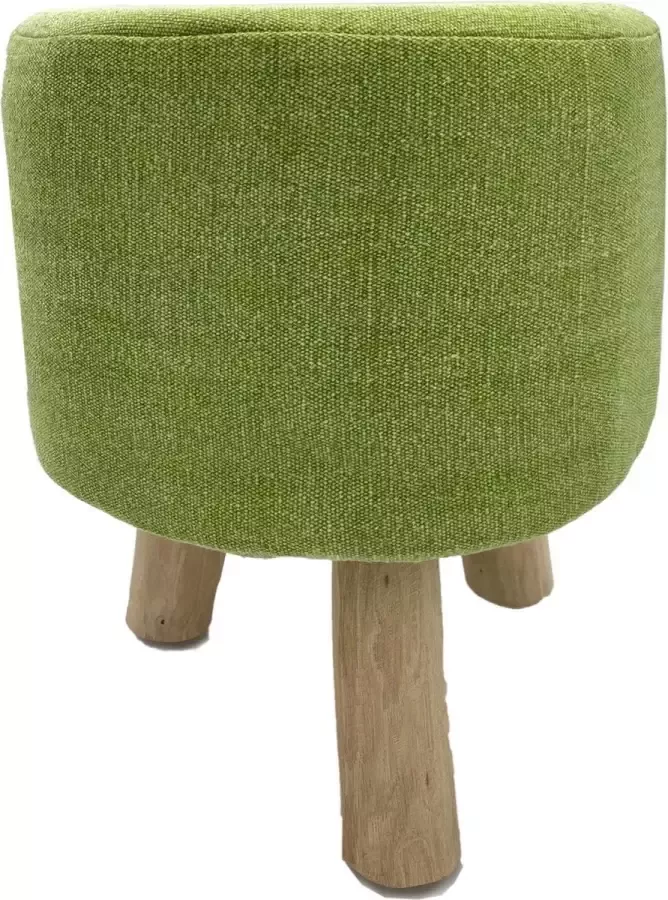 Home decorations SVJ Kruk Rond 35 x 35 x 45 cm Teakhout Groen