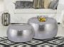 Home decorations SVJ Salontafel 59 x 59 x 30 cm Aluminium Zilver Set van 2 - Thumbnail 2