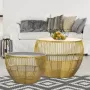 Home decorations SVJ Salontafel Rond 49 x 49 x 37 cm Metaal Zwart Goud Set van 2 - Thumbnail 1