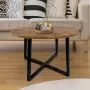 Home decorations SVJ Salontafel Rond 60 x 60 x 45 cm Metaal Zwart Bruin - Thumbnail 1