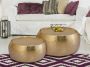 Home decorations SVJ Salontafels 59 x 59 x 48 cm Aluminium Goud Set van 2 - Thumbnail 2