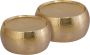 Home decorations SVJ Salontafels 59 x 59 x 48 cm Aluminium Goud Set van 2 - Thumbnail 1