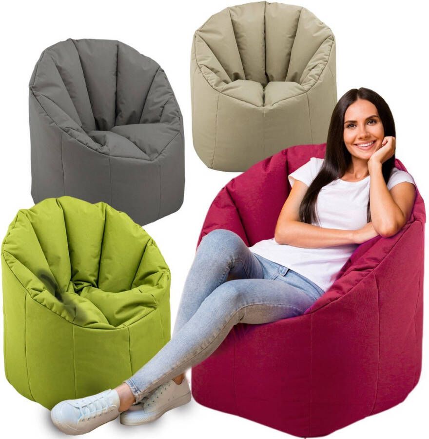 Home decorations SVJ Zitzak Rond 70 x 70 x 80 cm Nylon Taupe - Foto 2