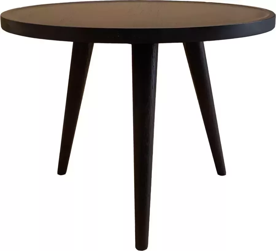 Home Delight Bijzettafel Eiken rond 56cm zwart