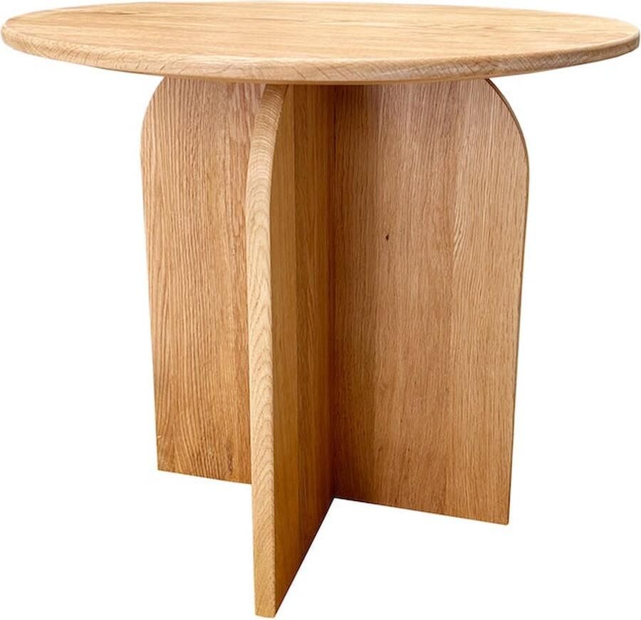 Home Delight Bijzettafel Tina rond naturel eiken Ø50x45