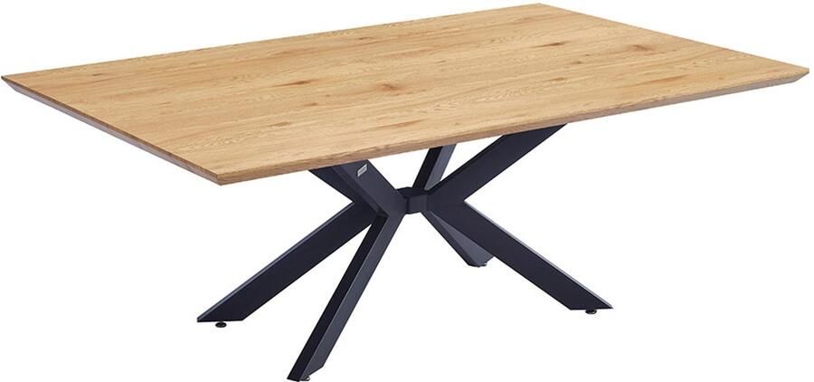 Home Deluxe GmbH HOME DELUXE Vierkante eettafel AVENCIA incl. steronderstel 200 x 120 cm Licht eiken