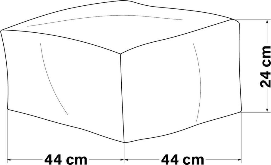 Home Deluxe GmbH HOME DELUXE Zitzakkruk COSY Stof: fluweel ribfluweel antraciet Afmetingen: 44 x 44 x 25 cm inclusief vulling I zitmeubel zitzak zitzakken