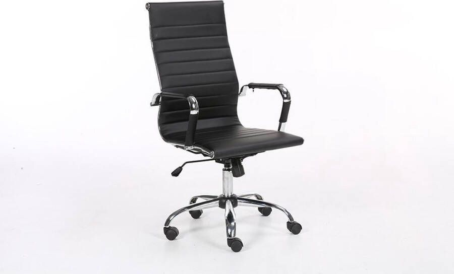 Home & Comfort bureaustoel ergonomisch comfortabel kunstleder voetenkruis- hoogte instelbaar