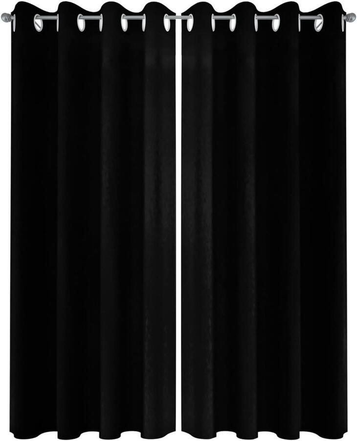 Home & Marker Buitengordijn Schaduwdoek Gordijnen Buiten Gordijn Voor Patio Pergola Paviljoen etc Zwart DRAPELUX