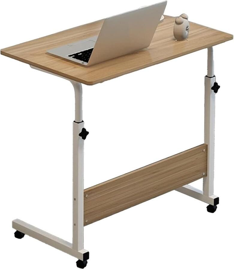 Home & Marker Draagbare Tafel op Wieltjes Bijzettafel Bedtafeltje op Wieltjes Verstelbare Hoogte Laptoptafel EVOSTUL