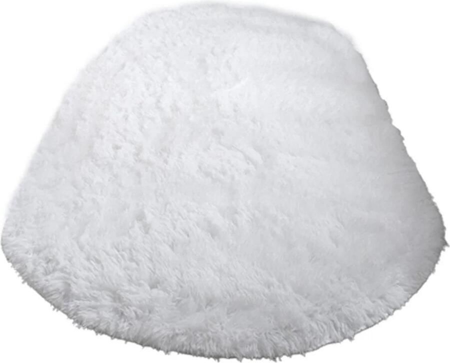 Home & Marker Fluffy Vloerkleed Hoogpolig Vloerkleed Hoogpolig Zacht Vloerkleed 160 x 60 Wit TEPIFINKO