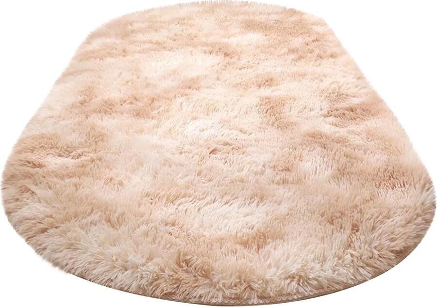 Home & Marker Fluffy Vloerkleed Hoogpolig Vloerkleed Hoogpolig Zacht Vloerkleed 160 x 60 Beige TEPIFINKO