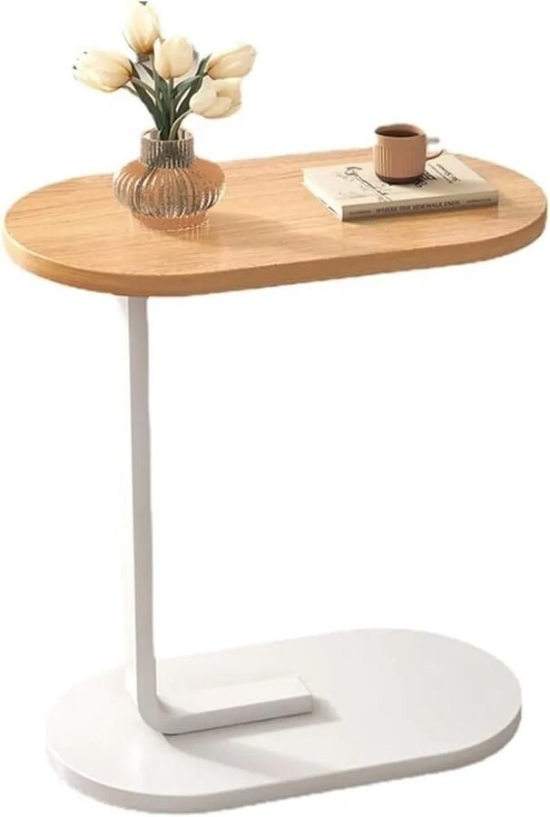 Home & Marker Houten Bijzettafel Koffietafel Sidetable Wit Banktafel Bedtafel 38x28x58 cm DESKICA - Foto 2