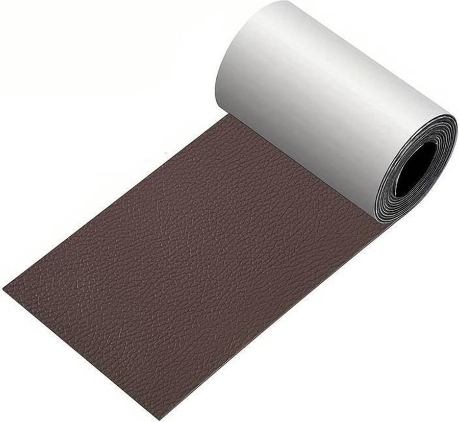 Home & Marker Leer Reparatie Set -Zelfklevend Kunstleer op Rol Reparatiedoek Bruin 40 x 300 CM LEATHERPATCH