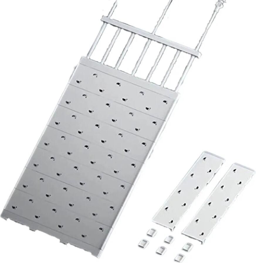 Home & Marker Uitbreidbare planken kastspanrek verstelbaar telescopisch opbergrek kledingkast organizer scheidingswand 24 cm breed (lengte 48-80 cm) SHELFEXPEND