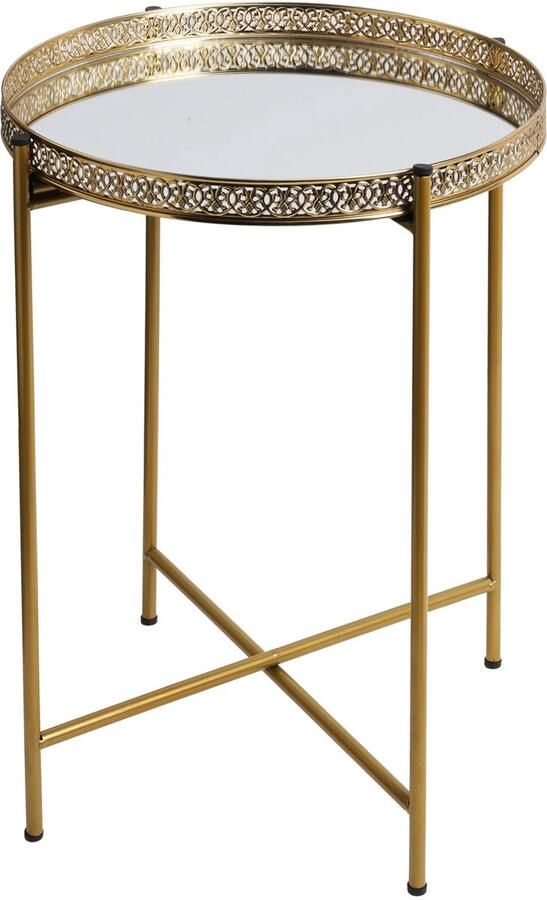 Home&Styling collections H&SDecorations-bijzettafel-goud-metaal-hoogte 47 cm-diameter 36 cm